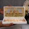 Premium White Ram Mandir Charan Paduka | Mandir Darshan