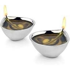 SR Global Stainless Steel Diya Set of 2