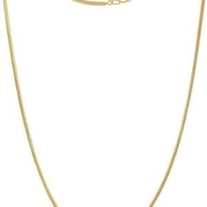 Handicraft Kottage latest & Stylish High Gold Plated 22 inch & Brass Celebrity Inspired Round Gold Plated Chain For Women Boys Thin Light Weighted Chain regular wear