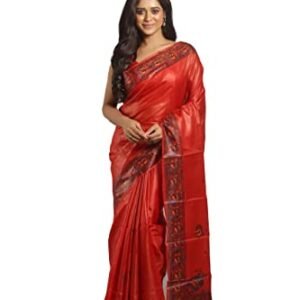 Urbane Essence Women's Exclusive Handwoven Tussar Saree with Unstitched Blouse Piece - Limited Edition