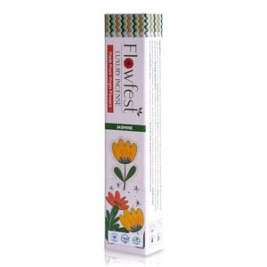 FlowFest Luxury Incense - Jasmine | for Aromatherapy and Puja | (Pack of 1