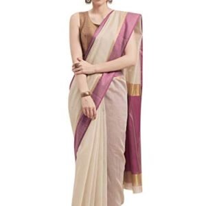 Rajnandini Women's Cotton Silk Woven Check Print Traditional Saree With Blouse Piece