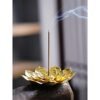 SATYAM KRAFT 1 Pcs Lotus Flower Design Agarbatti Stand Incense Holder Ash Catcher Metal Material for Pooja