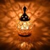 Collectible India Akhand Diya Diyas Decorative Brass Crystal Oil Lamp