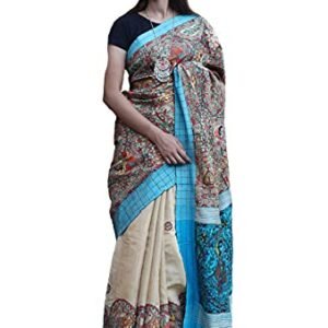 iMithila Women's Woven Silk Saree With Blouse Piece (SR0921DTU308_Multicolour)