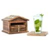 Divit Wooden Boat Coasters for Drinks