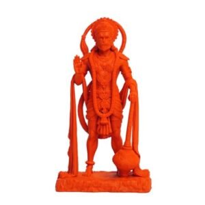 Murti hub Lord King of Sarangpur Hanuman 3D Printed with UV Resin Acrylic Colour with PU Finish for Car Dashboard