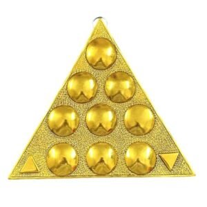 Pmw - Golden Brass Sri Vastu Yantra Omkaram Guruji Advice - Size 8.5 Inch * 8.5 Inch- 1 Yantram - Sree Vaastu Yantram