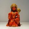 DIGITAL COMM Hanuman Ji Ki Murti in Blessing Posture with Gada Sitting Lord Balaji Bajrangbali Sankat Mochan Bhagwan Idol for Temple car Dashboard Home Decor Statue Gift