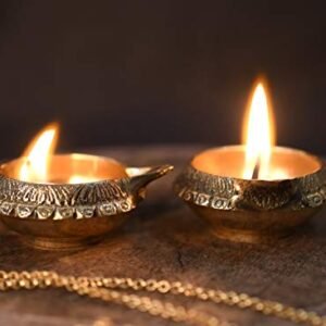 Collectible India Brass Diya (2 x 1 x 2.5 inch