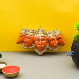 Archna Handicraft Polyresin Panchmukhi Hanuman Ji Murti Statue for Pooja | Hanuman Ji Idol | Figurines Sculpture Bajrang Bali Idol (7 x 4 Inches)