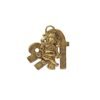 Handicrafts Paradise Ganesha Playing Dholak Placed on Shree Shaped Base Aluminium Metal Door Hanging (9.5 cm x 0.25 cm x 10.8 cm)