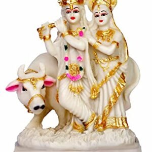 Radha Krishna Cow Idol