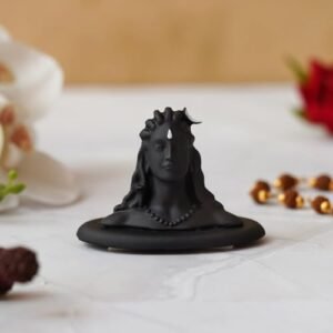 Webelkart Premium Polyresin Adiyogi Shiva Statue for Home and Car Dashboard - Adiyogi Showpiece for Home/Pooja/Office Decor (Self Adhesive