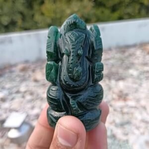 SS Murti 100% Natural Original Margaj Ganesha Emerald Stone Ganesh Idol