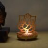 eCraftIndia Shadow Ganesh Ji Metal Tea Light Holder (8 cm x 8 cm x 11 cm