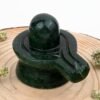 SS Murti Original Certified Green Jade Shivling Crystal Shivling Shiva Lingam Margaj Gemstone Shiv for Home Puja (80-100 Gram)