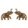 Handicrafts Paradise Carved Aluminium Metal Elephant Showpiece (7.65 cm x 2.55 cm x 6.3 cm