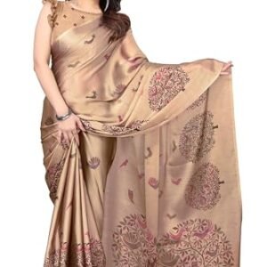 MIRCHI FASHION Women's Fancy Chiffon Madhubani Printed Saree with Blouse Piece