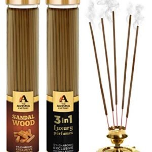 The Aroma Factory Chandan Sandalwood & 3in1 Agarbatti for Pooja