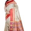 RANI SAAHIBA Women's Printed Art Tussar Silk Madhubani Saree With Blouse Piece