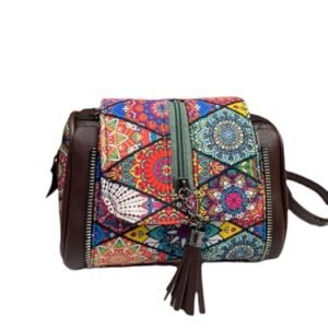 Priyanshi Handicraft Ikkat Handcrafted Handbag | Stylish Sling Bag & Purse for Women | Vibrant Patterns & Durable Design 12