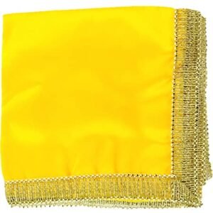 Bhakti Lehar ( 1 Meter Yellow Silk Satin Altar Cloth for God Pooja Table