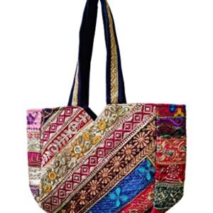 Lekhraj Handicraft Sutliyan Gorgeous Multicolor Matka Handbag for Women/Girls (11 * 15 Inch)