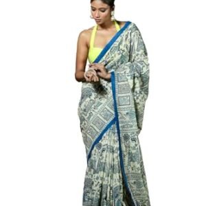 Urbane Essence Women's Exclusive Handwoven Madhubani Saree with Unstitched Blouse Piece - Limited Edition