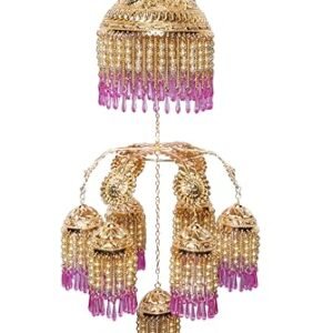 The Sikh Essential Multilayer Golden - Pink Jhoomer for Gurudwara