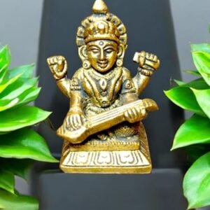 VCARTNOW Brass god Idol god murti bhagwan murti for Home and Pooja Room (Saraswati MAA 2)