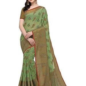 Women's Salwat Chilly Banarasi Silk Madhubani Work Festival Saree_B