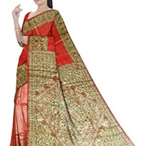 Tasar Ghicha Silk Madhubani Saree