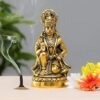 Prince Home Decor & Gifts Hanuman Ji Statue Sitting In Metal Hanuman Ji Idol Bajrangbali Murti Gift Article Decorative Showpiece