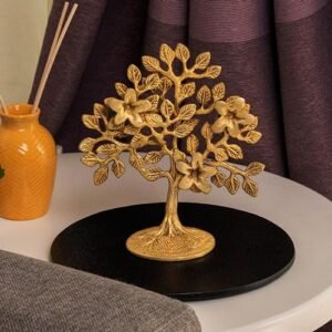 10Club Pure Brass Kalpavriksha Tree Showpiece (6.6 inches