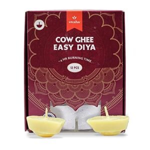 Swaha Premium Cow Ghee Diya Wicks (12 Pieces)