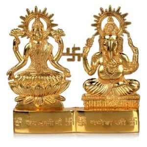 UPPALS Lakshmi Ganesha murti Idol Set for Puja Home Decoration Car