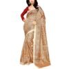 Applecreation Women's Madhubani Printed Khadi Silk Saree with Unstitched Blouse Piece (MDB8404-Parent)