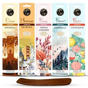 Soul & Scents Premium Incense Sticks|5 Fragrances- French Lavender