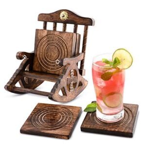 Divit Coasters Wooden Boat Coasters for Drinks