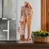 The Airavatham Mother and Father with Child Love Brown Statue showpiece for Home Decor and Gifting