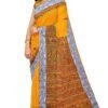 iMithila Madhubani Painting Saree witH Blouse Piece - Pure Cotton - Yellow