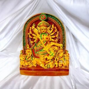 Haus Fabula Handmade Handpainted Maa Durga Idol|Maa Durga Murti|Durga Maa Murti | Goddess Durga Idol| Durga MATA Murti |Sherawali MATA Murti for Pooja