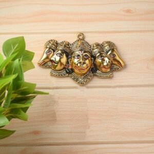 CHHARIYA CRAFTS Metal Panchmukhi Hanuman ji Murti Bajrangbali Idol Wall Door Entrance Statue for Home Decor Gift Item Protection from Evil Eye Decorative Showpiece - 10 cm?