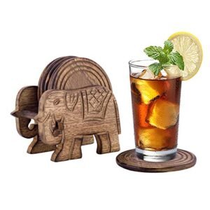 Divit Wooden Boat Coasters for Drinks