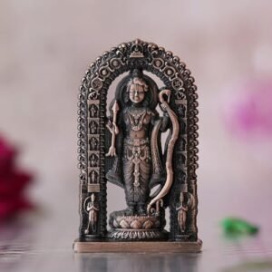 Webelkart Premium Ram Lalla Statue for Car Dashbord and Home Decor | Ram Lalla Idol Ayodhya Shree Ram Murti Showpiece (2.75" Inches-Resin) (Copper)