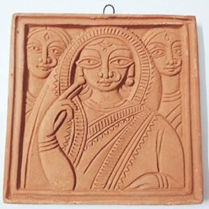 Mukherjee Handicraft's Jamini Roy Terracotta Wall Hanging Showpiece for Home Decor (Medium